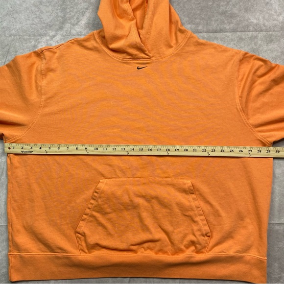 Nike Hoodie Adult Size 2X Orange Center Swoosh Retro Drawstring Pullover G33 - Picture 8 of 9